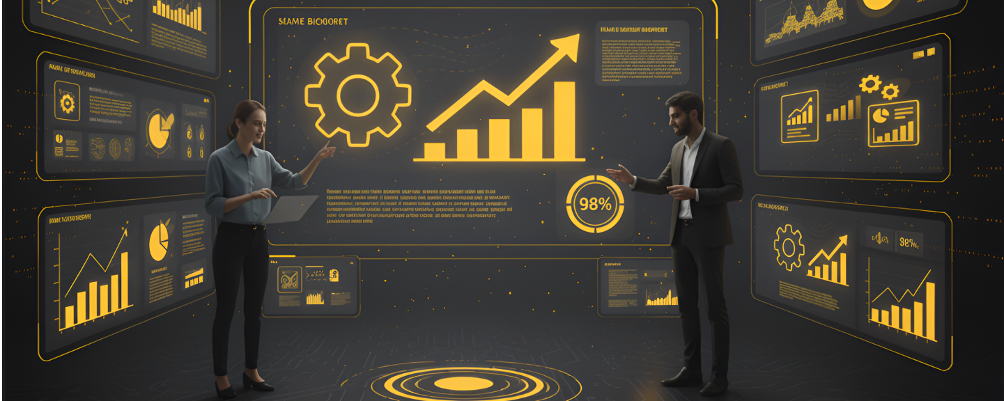 Customer success metrics illustration showing increased efficiency